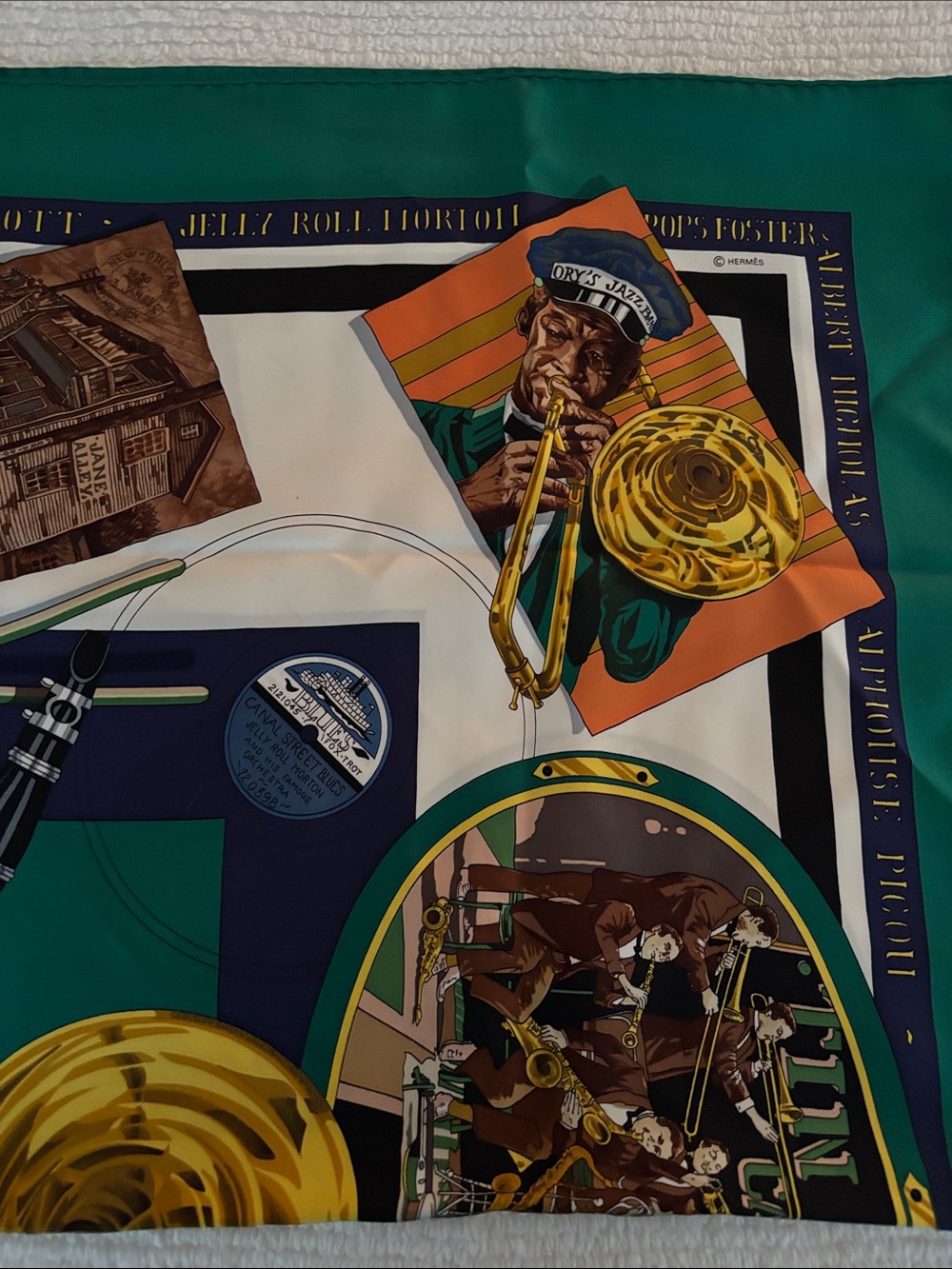 Hermes Silk 34” square “Creole Jazz “